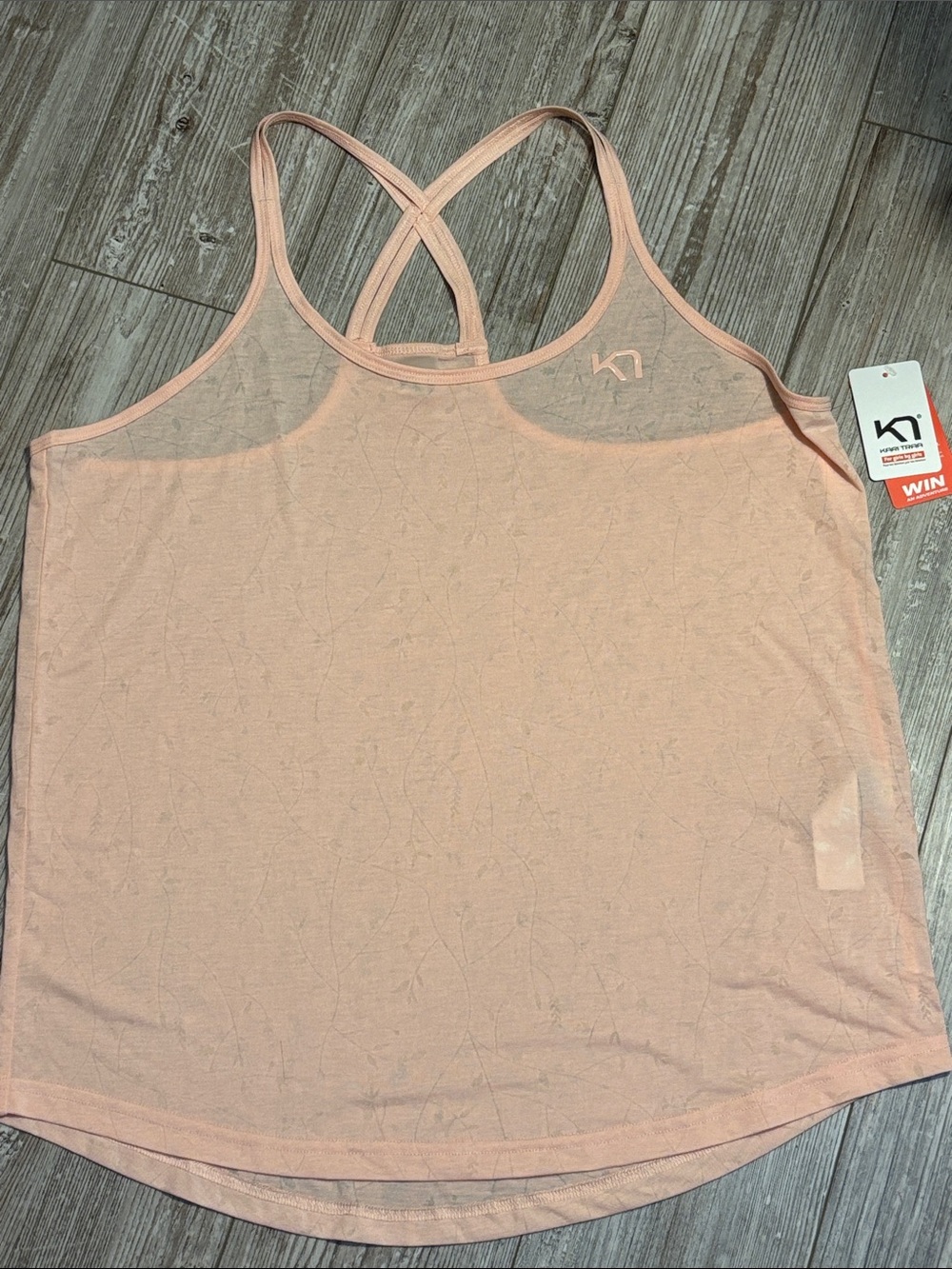 Kari Traa Light Peach Crisscross Back Tank